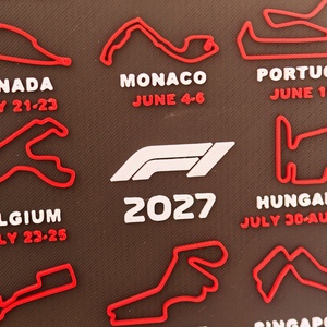 F1 Formula 1 2027 versenynaptár � fali és asztali dekoráció - otthon & életmód - dekoráció - asztal és polc dekoráció - asztaldísz - Meska.hu