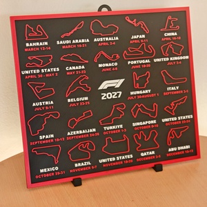 F1 Formula 1 2027 versenynaptár � fali és asztali dekoráció - Meska.hu