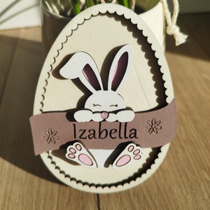 Egyedi névre szóló húsvéti dísz - ünnepi díszek, dekorációk - húsvéti díszek és dekorációk - húsvéti tojásfadíszek - Meska.hu