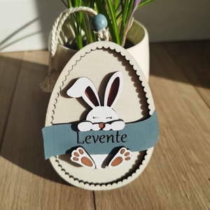 Egyedi névre szóló húsvéti dísz - ünnepi díszek, dekorációk - húsvéti díszek és dekorációk - húsvéti tojásfadíszek - Meska.hu