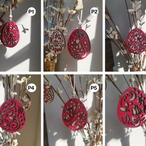 Klasszikus mintás húsvéti díszek - ünnepi díszek, dekorációk - húsvéti díszek és dekorációk - húsvéti tojásfadíszek - Meska.hu