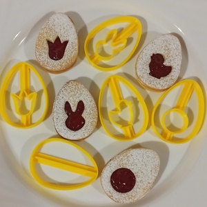 5 darabos tojás alakú linzerszúró készlet, Ünnepi díszek, dekorációk, Húsvéti díszek és dekorációk, Húsvéti sütikiszúró, Mindenmás, MESKA