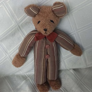 Csíkos pizsamás mackófiú - játék & sport - plüssállat & játékfigura - maci - Meska.hu