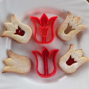 Tulipán linzerkiszúró (kétrészes), Otthon & Életmód, Konyhafelszerelés, tálalás, Sütés, főzés, Sütikiszúró, , MESKA