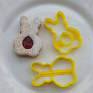 Nyúl linzerkiszúró (készlet 2db), Ünnepi díszek, dekorációk, Húsvéti díszek és dekorációk, Húsvéti sütikiszúró, , MESKA