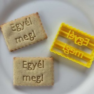 Egyél meg! kekszmintázó, Otthon & Életmód, Konyhafelszerelés, tálalás, Sütés, főzés, Sütikiszúró, , MESKA