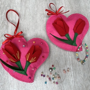Tulipános Szív- Kézműves Fejlesztő Foglalkoztató - diy (csináld magad) - egységcsomag - Meska.hu