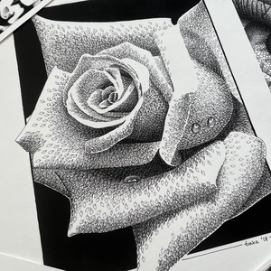 One Rose / tollrajz -giclée nyomat - Meska.hu