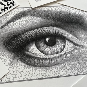 Bubble Eye / tollrajz - giclée nyomag - Meska.hu
