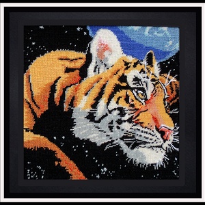  Gobelin, petit point, tigris - Meska.hu