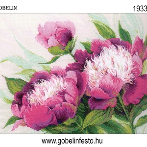 Festett gobelin minta - Pünkösdi rózsák - Meska.hu