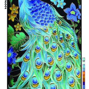 Előfestett gobelin alap - Páva - kellékek & szerszámok - vegyes alapanyag - egyéb alapanyag - Meska.hu