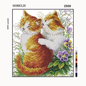 Előfestett gobelin - Cicák - Meska.hu