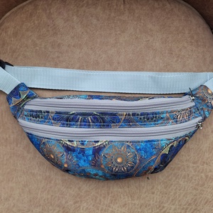 Övtáska plusz zsebes kék  - táska & tok - övtáska - Meska.hu