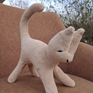 Plüss nagy cica barack - játék & sport - plüssállat & játékfigura - cica - Meska.hu