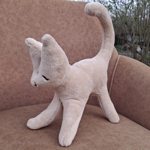 Plüss nagy cica barack - játék & sport - plüssállat & játékfigura - cica - Meska.hu