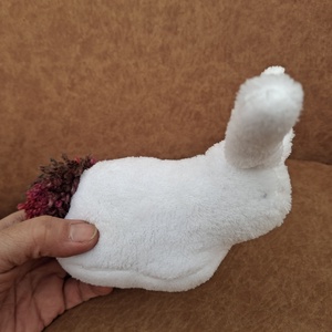 Plüss kis nyuszi fehér-tarka, Játék & Sport, Plüssállat & Játékfigura, Nyuszi, Hímzés, Varrás, MESKA