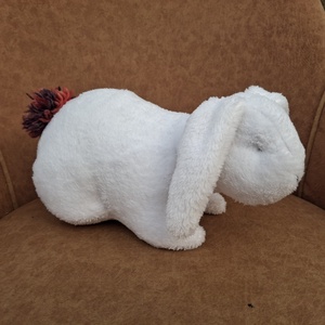 Plüss nagy nyuszi fehér-tarka - játék & sport - plüssállat & játékfigura - nyuszi - Meska.hu