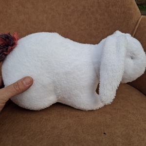 Plüss nagy nyuszi fehér-tarka, Játék & Sport, Plüssállat & Játékfigura, Nyuszi, Hímzés, Varrás, MESKA