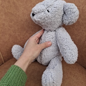 Plüss mackó szürke  - játék & sport - plüssállat & játékfigura - maci - Meska.hu