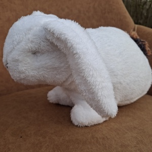 Plüss nagy nyuszi fehér-barna - játék & sport - plüssállat & játékfigura - nyuszi - Meska.hu