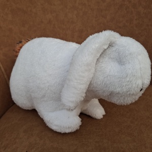 Plüss nagy nyuszi fehér-barna - játék & sport - plüssállat & játékfigura - nyuszi - Meska.hu