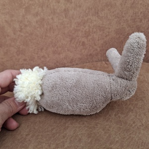 Plüss kis nyuszi szürke-barack - játék & sport - plüssállat & játékfigura - nyuszi - Meska.hu