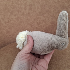 Plüss kis nyuszi szürke-barack - játék & sport - plüssállat & játékfigura - nyuszi - Meska.hu