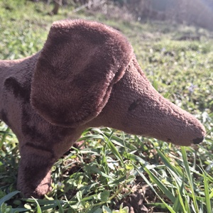 Plüss tacskó barna  - játék & sport - plüssállat & játékfigura - kutya - Meska.hu