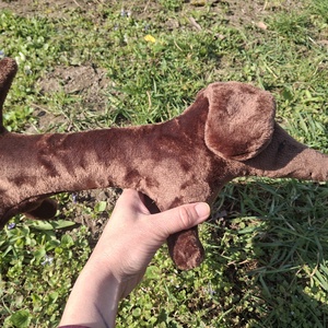 Plüss tacskó barna  - játék & sport - plüssállat & játékfigura - kutya - Meska.hu