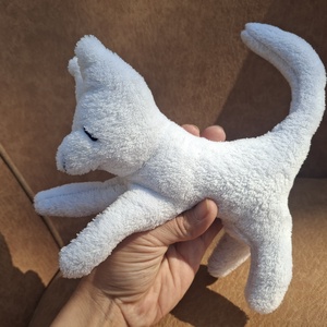 Plüss kis cica fehér , Játék & Sport, Plüssállat & Játékfigura, Cica, Varrás, Hímzés, MESKA