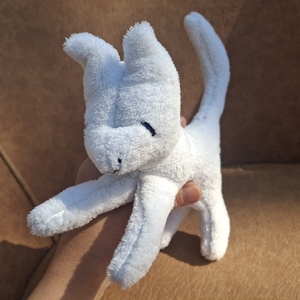 Plüss kis cica fehér  - játék & sport - plüssállat & játékfigura - cica - Meska.hu