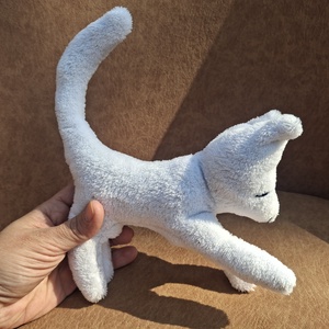 Plüss kis cica fehér  - játék & sport - plüssállat & játékfigura - cica - Meska.hu