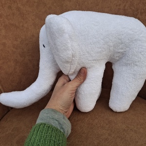 Plüss nagy elefánt fehér  - játék & sport - plüssállat & játékfigura - elefánt - Meska.hu