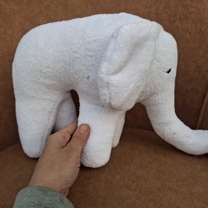 Plüss nagy elefánt fehér  - játék & sport - plüssállat & játékfigura - elefánt - Meska.hu