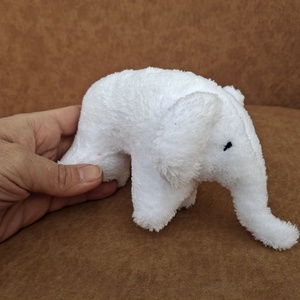 Plüss kis elefánt fehér  - játék & sport - plüssállat & játékfigura - elefánt - Meska.hu