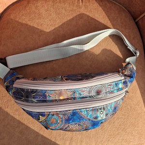 Övtáska plusz zsebbel kék  - táska & tok - övtáska - Meska.hu