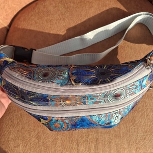 Övtáska plusz zsebbel kék  - táska & tok - övtáska - Meska.hu