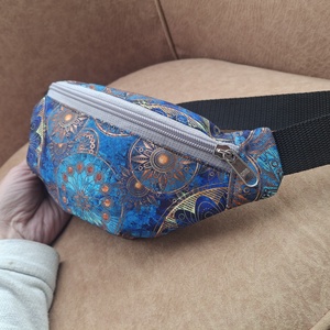 Övtáska egyterű kék arany - táska & tok - övtáska - Meska.hu