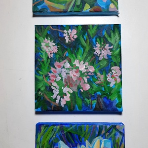 Kertünk virágai - akril festmény sorozat - művészet - festmény - akril - Meska.hu