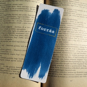 Útjelző � forrás cianotípia könyvjelző (5x15 cm), Könyv & Zene, Könyvjelző, Fotó, grafika, rajz, illusztráció, Mindenmás, MESKA