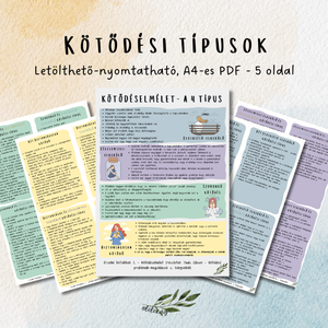 Letölthető-nyomtatható segédlet - kötődési típusok - művészet - grafika & illusztráció - digitális - Meska.hu