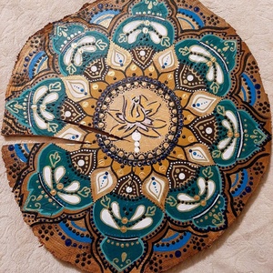 Tűrkz fakorong  mandala - Meska.hu