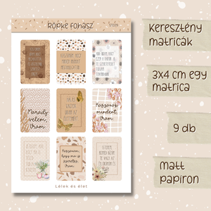 Röpke fohász keresztény matricák - otthon & életmód - papír, írószer - matrica, matrica csomag - Meska.hu