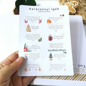 Karácsonyi igék matricaív - Meska.hu