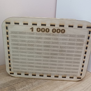 Személyre szabott fa persely � 1 millió gyűjtési cél - otthon & életmód - dekoráció - asztal és polc dekoráció - persely - Meska.hu