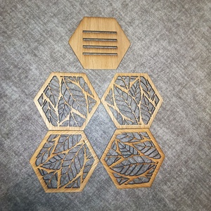 Tölgyfa pohár alátét  - otthon & életmód - konyhafelszerelés, tálalás - tálalás - tányér- és poháralátét - Meska.hu