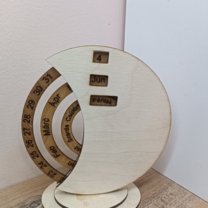 Örök naptár-Gravírozható, Otthon & Életmód, Dekoráció, Fali és függő dekoráció, Falinaptár & Öröknaptár, Famegmunkálás, Gravírozás, pirográfia, MESKA