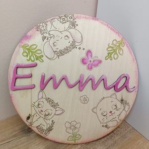 Egyedi fa névtábla � otthoni és ajtódekoráció - baba - mama - babaszoba dekoráció - gyerek névtábla - Meska.hu