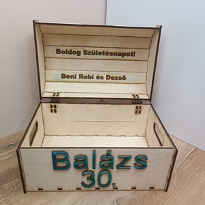 Egyedi kincses fa láda -szemelyre szabható  - otthon & életmód - tárolás & rendszerezés - láda - Meska.hu